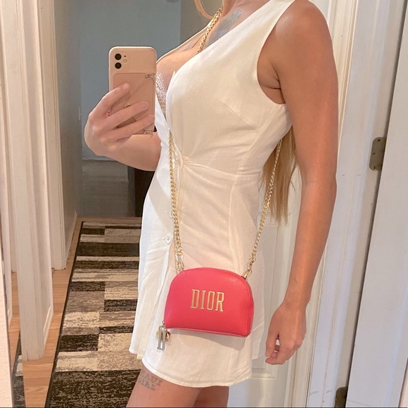 🌟 DIOR Bubble gum pink bag💖 +2  crossbody straps - Picture 7 of 17